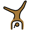 Woman Cartwheeling Medium Dark Skin Tone Element from OpenMoji Emoji Set