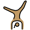 Woman Cartwheeling Medium Skin Tone Element from OpenMoji Emoji Set