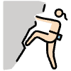 Woman Climbing Light Skin Tone Element from OpenMoji Emoji Set