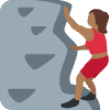 Woman Climbing Medium Dark Skin Tone Element from Twemoji Emoji Set
