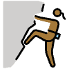 Woman Climbing Medium Dark Skin Tone Element from OpenMoji Emoji Set