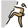 Woman Climbing Medium Skin Tone Element from OpenMoji Emoji Set