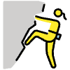 Woman Climbing Element from OpenMoji Emoji Set