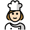 Woman Cook Light Skin Tone Element from OpenMoji Emoji Set
