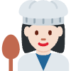 Woman Cook Light Skin Tone Element from Twemoji Emoji Set