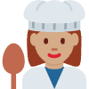 Woman Cook Medium Skin Tone Element from Twemoji Emoji Set