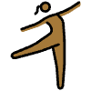 Woman Dancing Medium Dark Skin Tone Element from OpenMoji Emoji Set