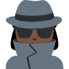 Woman Detective Dark Skin Tone Element from Twemoji Emoji Set