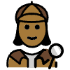 Woman Detective Medium Dark Skin Tone Element from OpenMoji Emoji Set