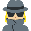 Woman Detective Medium Light Skin Tone Element from Twemoji Emoji Set