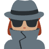 Woman Detective Medium Skin Tone Element from Twemoji Emoji Set