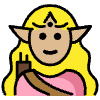 Woman Elf Medium Light Skin Tone Element from OpenMoji Emoji Set