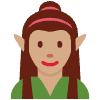 Woman Elf Medium Skin Tone Element from Twemoji Emoji Set