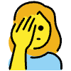Woman Facepalming Element from OpenMoji Emoji Set