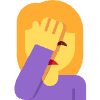 Woman Facepalming Element from Twemoji Emoji Set