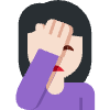 Woman Facepalming Light Skin Tone Element from Twemoji Emoji Set