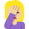 Woman Facepalming Medium Light Skin Tone Element from Twemoji Emoji Set