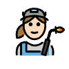 Woman Factory Worker Light Skin Tone Element from OpenMoji Emoji Set