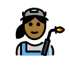 Woman Factory Worker Medium Dark Skin Tone Element from OpenMoji Emoji Set
