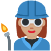 Woman Factory Worker Medium Skin Tone Element from Twemoji Emoji Set