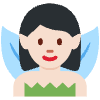 Woman Fairy Light Skin Tone Element from Twemoji Emoji Set