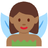 Woman Fairy Medium Dark Skin Tone Element from Twemoji Emoji Set