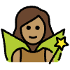 Woman Fairy Medium Skin Tone Element from OpenMoji Emoji Set