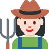 Woman Farmer Light Skin Tone Element from Twemoji Emoji Set