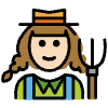 Woman Farmer Light Skin Tone Element from OpenMoji Emoji Set
