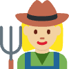 Woman Farmer Medium Light Skin Tone Element from Twemoji Emoji Set