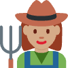 Woman Farmer Medium Skin Tone Element from Twemoji Emoji Set