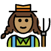 Woman Farmer Medium Skin Tone Element from OpenMoji Emoji Set