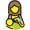 Woman Feeding Baby Element from OpenMoji Emoji Set