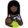 Woman Feeding Baby Dark Skin Tone Element from OpenMoji Emoji Set