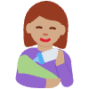 Woman Feeding Baby Medium Skin Tone Element from Twemoji Emoji Set