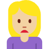 Woman Frowning Medium Light Skin Tone Element from Twemoji Emoji Set