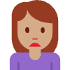 Woman Frowning Medium Skin Tone Element from Twemoji Emoji Set
