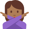 Woman Gesturing No Medium Dark Skin Tone Element from Twemoji Emoji Set