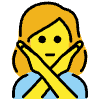 Woman Gesturing No Element from OpenMoji Emoji Set