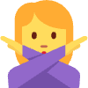 Woman Gesturing No Element from Twemoji Emoji Set
