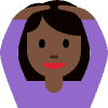 Woman Gesturing Ok Dark Skin Tone Element from Twemoji Emoji Set