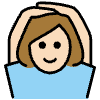 Woman Gesturing Ok Light Skin Tone Element from OpenMoji Emoji Set
