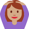 Woman Gesturing Ok Medium Skin Tone Element from Twemoji Emoji Set