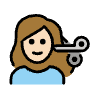 Woman Getting Haircut Light Skin Tone Element from OpenMoji Emoji Set