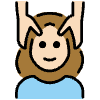 Woman Getting Massage Light Skin Tone Element from OpenMoji Emoji Set
