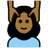 Woman Getting Massage Medium Dark Skin Tone Element from OpenMoji Emoji Set