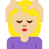 Woman Getting Massage Medium Light Skin Tone Element from Twemoji Emoji Set