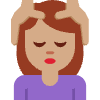 Woman Getting Massage Medium Skin Tone Element from Twemoji Emoji Set