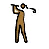 Woman Golfing Medium Dark Skin Tone Element from OpenMoji Emoji Set