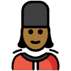 Woman Guard Medium Dark Skin Tone Element from OpenMoji Emoji Set